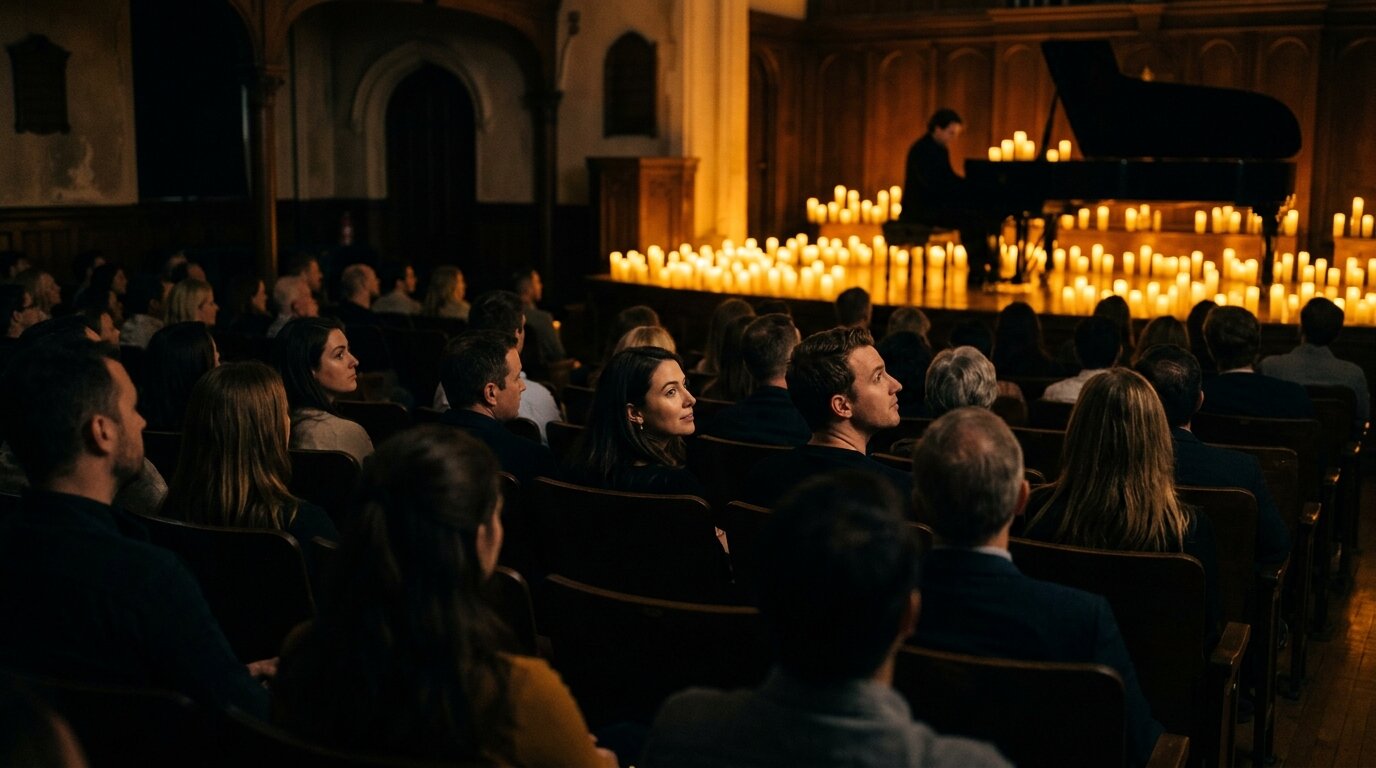 Audience at candlelight concert